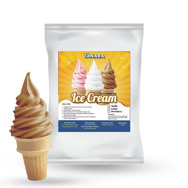 ice cream tanara powder drink cokelat coklat es krim es grim Bubuk Soft Ice Cream