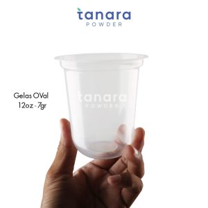 Gelas Plastik Oval Polos 12oz 7gr