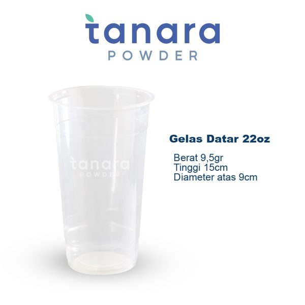 Gelas Plastik Datar Polos 22oz