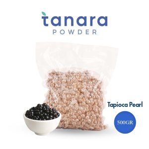 jual boba tapioca pearl mutiara bubble belza itpin bobatee boba hitam tanara powder 500gr Tapioca Pearl 500gr